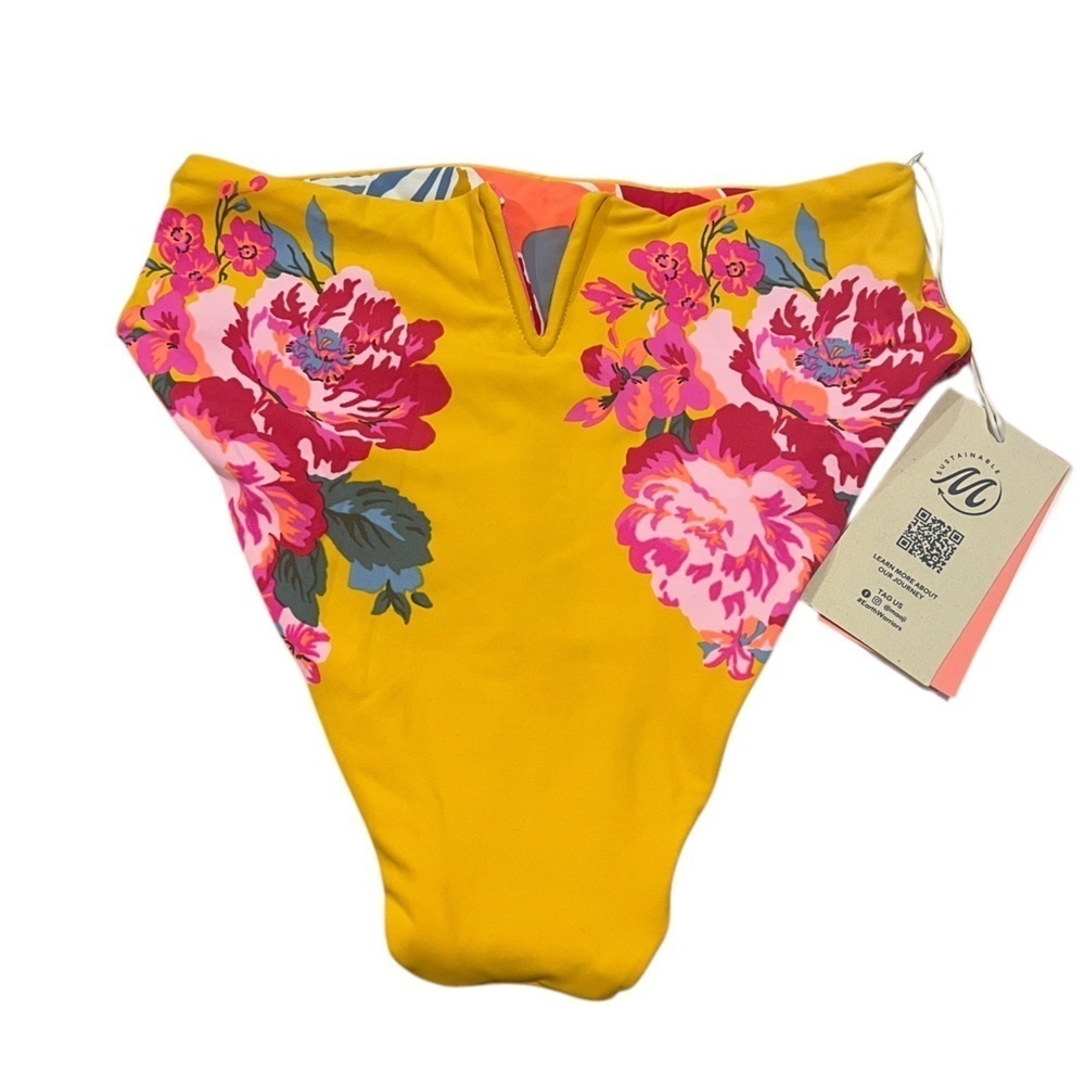 NWT Maaji Women’s High Waisted Reversible Tropical Floral Swim Bottoms in size S